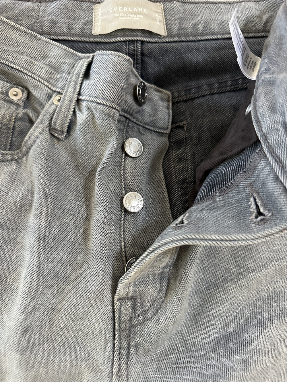 Everlane women’s Relaxed Jeans in Dark Gray “The 90’s Cheeky Jean” - Picture 4 of 7